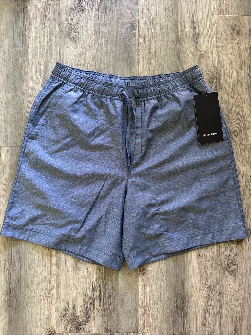 lululemon athletica Men's Heathered Slate Blue Athletic Shorts